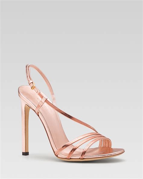 gucci sneakers rose gold|gold Gucci heels.